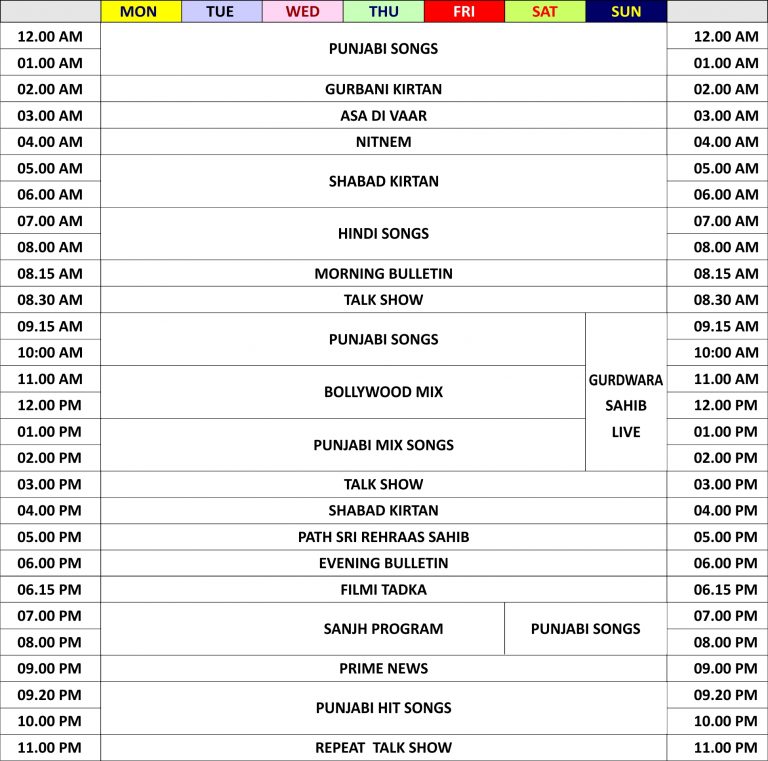 Radio Schedule RadioFM